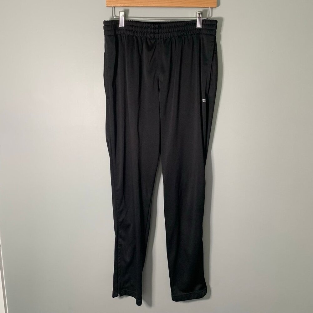 DSG Mens Black Athletic Track Pants‎ Ankle Zip Pockets Large